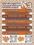 Events Calendar Fall 2024 by Library Ambassadors of Booth