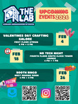 Events Calendar Spring 2026 by Library Ambassadors of Booth