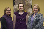 Natalie Gray and Melissa Council with Library Advisory Board Chairwoman Dr. Tina Veale