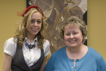 Holly Thomas with Barbara Poole by Booth Library