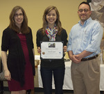 Dannelle Rogner with Dr. Robert Martinez and Dr. Melissa Caldwell