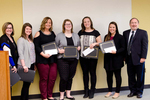 Pictured are Dr. Kristin Brown, chairwoman of the Library Advisory Board; students Samantha Kledzik, Jacki Pickowitz, Tiffany Somerville, Kelsey Oglesby and Danielle Pincente; and Dr. Allen Lanham, dean of library services. Not pictured was David Ehlers by Beverly Cruse