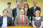 Pictured in the front row are award winners Fabian Rempfer, Michael Bradley and Christina Farley. In the back row are Dr. Nora Pat Small, interim chairwoman of the history department; Dr. Charles Foy, associate professor of history; Dr. Anita Shelton, interim dean of the College of Arts and Humanities; and Dr. Chris Mitchell, interim associate dean of the College of Arts and Humanities