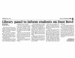Library panel to inform students on Dust Bowl