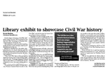 Library exhibit to showcase Civil War history by Luis Martinez