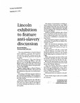 Lincoln Exhibition to Feature Anti-Slavery Discussion
