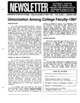 Newsletter Vol. 15 No. 1 1987 by National Center for the Study of Collective Bargaining in Higher Education and the Professions