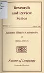 Research and Review, Number 1 by Eastern Illinois University