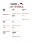Fall 1959-1960 by Housing & Dining