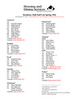 Spring 1966 by Housing & Dining