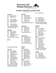 Spring 1968 by Housing & Dining