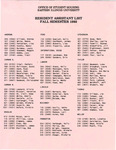 Fall 1993 by Housing & Dining