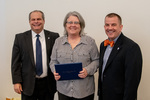 President Glassman and Jay Gatrell, V.P. of Academic Affairs with Bev Cruse by Beverly Cruse