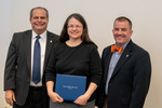 President Glassman and Jay Gatrell, V.P. of Academic Affairs with Cheryl Siddens by Beverly Cruse