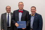President David Glassman and Jay Gatrell, Vice President for Academic Affairs with Peter Andrews by Beverly Cruse