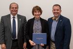 President David Glassman and Jay Gatrell, Vice President for Academic Affairs with Rebecca Cook
