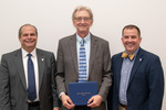 President David Glassman and Jay Gatrell, Vice President for Academic Affairs with Doug Klarup by Beverly Cruse