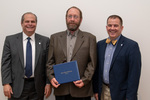 President David Glassman and Jay Gatrell, Vice President for Academic Affairs with Jeffrey Laursen by Beverly Cruse