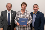 President David Glassman and Jay Gatrell, Vice President for Academic Affairs with Kathleen Phillips by Beverly Cruse