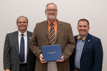 President David Glassman and Jay Gatrell, Vice President for Academic Affairs with David Wolski by Beverly Cruse