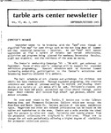 Tarble Arts Center Newsletter September-October 1985 by Tarble Arts Center