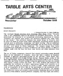 Tarble Arts Center Newsletter October 1988