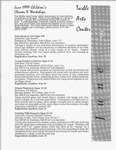 Tarble Arts Center Newsletter Children's Classes & Workshops June 1999