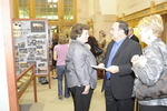 Dr. Allen Lanham with Peggy Manley by Booth Library