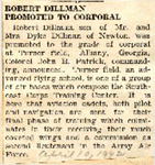 Robert Dillman promoted to Corporal 4-10-1942 by Newton Illinois Public Library