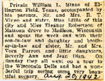 Private William L. Mineo Drives to Wisconsin with Family 8-20-1942