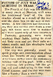 Fourth of July Was Quietest in Years 7-7-1942 by Newton Illinois Public Library