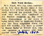 Bert Ward resigns from City Meat Market 7-16-1942