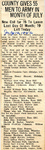 County Gives 55 Men to Army in Month of July 7-16-1942