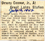 Dewey Connor, Jr., at Great Lakes Station 7-16-1942
