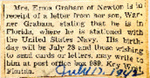 Warner Graham writes to mother 7-17-1942
