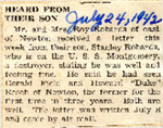 Stanley Robards writes parents from U.S.S. Montgomery 7-24-1942