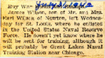 James Wilson enlists in US Naval Reserve Force 7-31-1942 by Newton Illinois Public Library