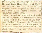 Willoughby H. Harvey promoted to Sergeant 7-1942
