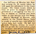 Jim DeVaney enlists in Coast Guard 6-9-1942