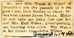 Mr. and Mrs. Frank S. Weber proud parents 6-21-1942
