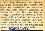 Mr. & Mrs. Roy Karraker plan move to Tennessee 5-12-1942 by Newton Illinois Public Library