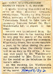 Dr. Kent Wattleworth Resigns from T.B. Board 5-29-1942