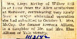 Mrs. LLoyd McCoy convalescing 11-3-1942