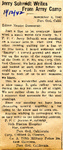 Jerry Schmidt Writes from Army Camp 11-12-1942 by Newton Illinois Public Library