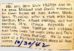 Mr. and Mrs. Dale Phillips return to Michigan after Newton visit 10-30-1942 by Newton Illinois Public Library