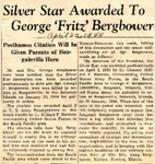 Silver Star Swarded To George "Fritz" Bergbower 4-20-1944 by Newton Illinois Public Library