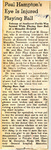 Paul Hampton's Eye Is Injured Playing Ball 4-21-1944 by Newton Illinois Public Library