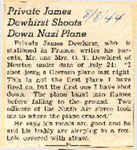 Private James Dewhirst Shoots Down Nazi Plane 8-8-1944 by Newton Illinois Public Library