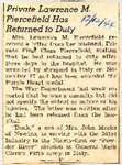 Private Lawrence Piercefield Has Returned to Duty 12-12-1944 by Newton Illinois Public Library