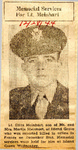 Memorial Services for Lt. Meinhart 12-28-1944